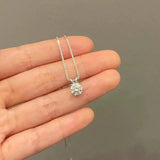 925 Silver Zirconia Necklace Charm Pendant Choker Birthday Gift