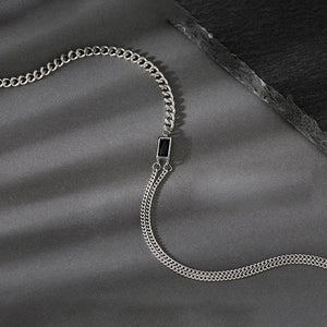 925 Silver Zircon Necklace Women Party Jewelry Double-layered Clavicle Chain