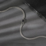 925 Silver Zircon Necklace Women Party Jewelry Double-layered Clavicle Chain