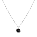 925 Silver Zircon Heart Necklace Vintage Jewelry