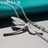 Dragonfly Pendant Necklace for Women - 925 Silver