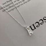 925 Silver Tassel Eiffel Tower Pendant Necklace