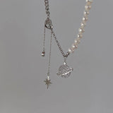 925 Silver Geometric Necklace Choker Women's Jewelry Gift