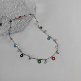 925 Silver Geometric Necklace Choker Women's Jewelry Gift