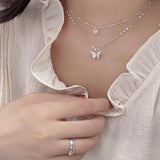 925 Silver Butterfly Necklace for Women High Quality Chain