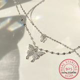 925 Silver Butterfly Necklace for Women High Quality Chain