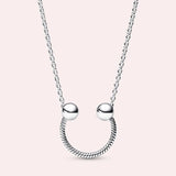 925 Silver Pumpkin Car Necklace Zircon Enamel Design for Women