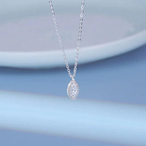 925 Silver Water Drop Necklace For Women Fine Jewelry