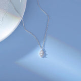 925 Silver Water Drop Necklace For Women Fine Jewelry