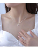 925 Silver Water Drop Necklace For Women Fine Jewelry