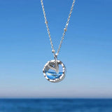 925 Silver Mermaid Tail Pendant Necklace Zircon Jewelry
