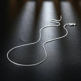 10pcs Lot 40-75cm 925 Sterling Silver 1MM Snake Chain Necklace Women Men Wedding