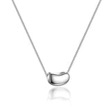 925 Silver Bean Pendant Charm Necklace Classic Jewelry Women Gift