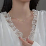 925 Silver Rainbow Ball Necklace for Women's Collar Chain Jewelry