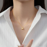 925 Silver Pean Shape Chain Choker Necklace For Women Party Gift