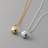 925 Silver Pean Shape Chain Choker Necklace For Women Party Gift