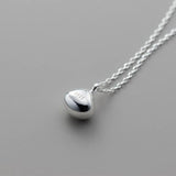 925 Silver Pean Shape Chain Choker Necklace For Women Party Gift