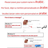Arabic Name Necklace for Women Stainless Steel Custom Nameplate Pen