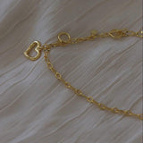 925 Silver Love Heart Asymmetry Necklace Hip Hop Street Jewelry