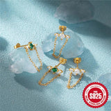 Fringed Diamond Eardrop Women Jewelry Earring Silver 925