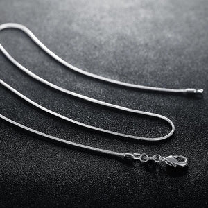 10pcs 925 Sterling Silver 1MM Snake Chain Necklace 16-30inches