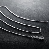 10pcs 925 Sterling Silver 1MM Snake Chain Necklace 16-30inches