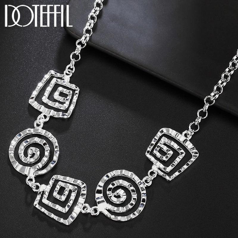 925 Sterling Silver 20 Inch Pendant Necklace for Women Wedding Party