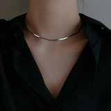 925 Silver Snake Bone Chain Necklace Charm Choker Women Jewelry Gift