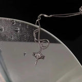 925 Silver Cross Diamond Star Necklace Men Women Vintage Chain