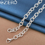 ALIZERO 925 Silver Heart Pendant Chain Necklace Wedding Jewelry Gift