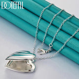 925 Silver Love Heart Photo Frame Necklace
