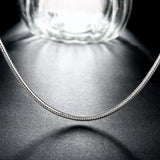 925 Silver 2mm Snake Chain Necklace Men Women