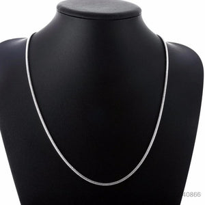 925 Silver 2mm Snake Chain Necklace Men Women