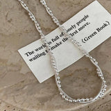 925 Silver Double Layer Bead Snake Chain Necklace for Women