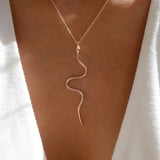 925 Silver Snake Necklace Retro Pendant Sweater Chain for Women