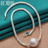 925 Silver 20mm Ball Bead Chain Necklace Wedding Jewelry
