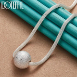 925 Silver 20mm Ball Bead Chain Necklace Wedding Jewelry
