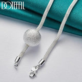925 Silver 20mm Ball Bead Chain Necklace Wedding Jewelry