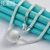 925 Silver 20mm Ball Bead Chain Necklace Wedding Jewelry
