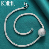 925 Silver 20mm Ball Bead Chain Necklace Wedding Jewelry