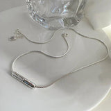BF CLUB Geometric Tube Necklace 925 Sterling Silver