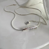 BF CLUB Geometric Tube Necklace 925 Sterling Silver