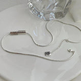 BF CLUB Geometric Tube Necklace 925 Sterling Silver