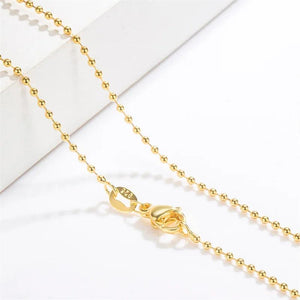 18k Bead Chain Necklace for Women Wedding Party Gift
