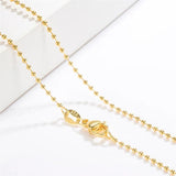 18k Bead Chain Necklace for Women Wedding Party Gift