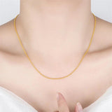 18k Bead Chain Necklace for Women Wedding Party Gift
