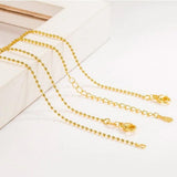 18k Bead Chain Necklace for Women Wedding Party Gift