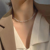 925 Silver Necklace Geometric Shape Choker Birthday Gift
