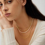 925 Silver Necklace Geometric Shape Choker Birthday Gift
