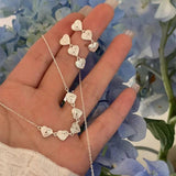 925 Silver Matte Finish Heart Necklace for Women